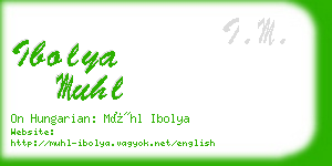 ibolya muhl business card